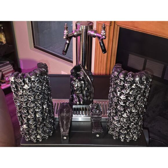 Halloween Kegerator Tap Tower Set: Skull, Gargoyle, Coffin - Hand Finished - Picture 4 of 8